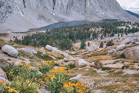 Lower Crabtree Lake from Mt. Hitchcock - Sequoia National Park 26 Aug 1971