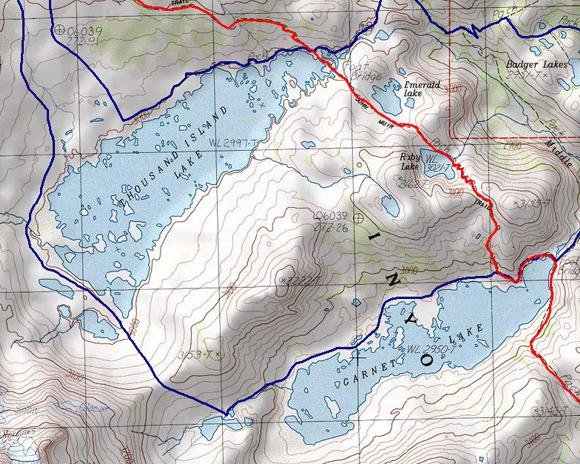 Garnet Lake Map