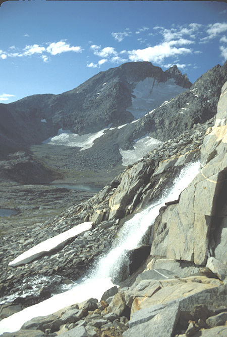 Cascading outlet from Upper Marie Lake - Ansel Adams Wilderness - Aug 1988