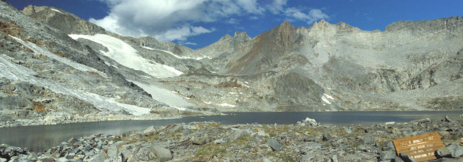 Upper Marie Lake from near outlet - Ansel Adams Wilderness - Aug 1988