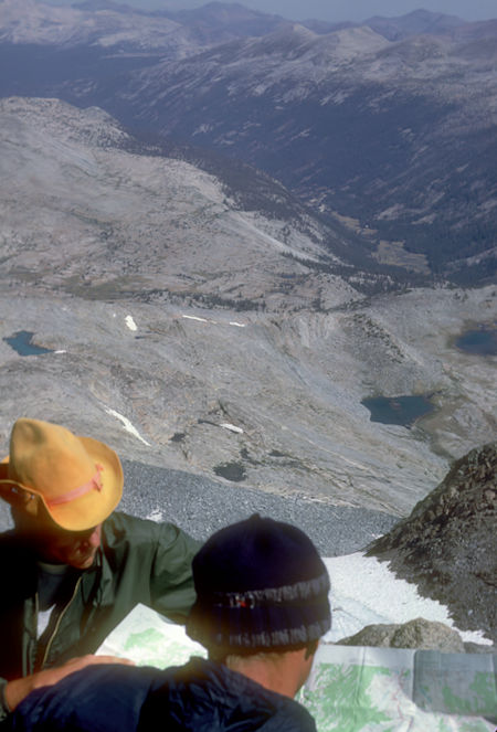 Lyell Canyon from top of Mount Lyell - Yosemite National Park - 25 Aug 1966