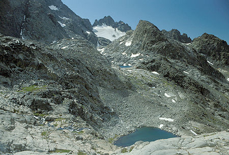 Ritter Lakes from route to Lake Catherine - Ansel Adams Wilderness - Aug 1991
