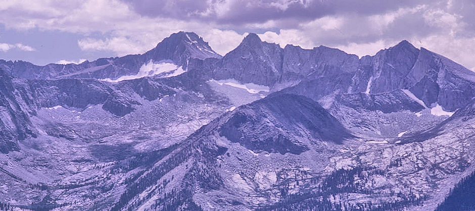Mount Brewer and North Guard from Gardiner Pass - Kings Canyon National Park 05 Sep 1970