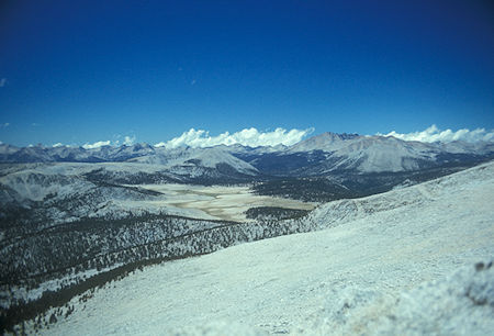 Siberian Outpost, Kaweah peaks from near Cirque Peak - John Muir Wilderness - Aug 1976