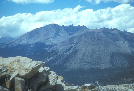 Kaweah peaks from Cirque Peak - John Muir Wilderness - Aug 1976