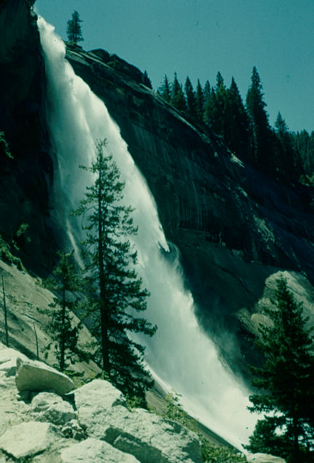 Nevada Falls from Mist Trail - Yosemite National Park - Jul 1957