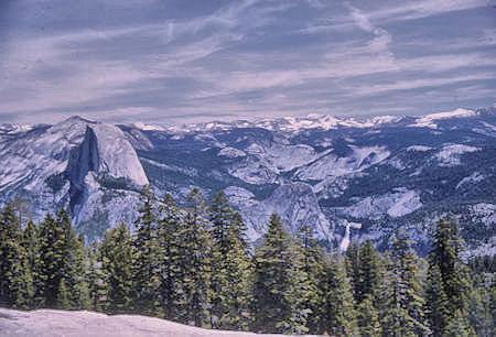 Half Dome, Nevada Falls, Cathedral Peaks from Sentinel Dome - Yosemite National Park 01 Jun 1968