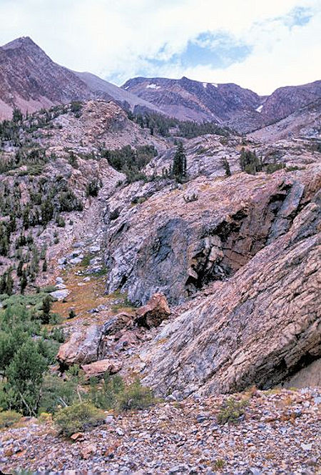Scene along the trail just below Lower Sardine Lake