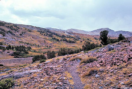Approaching Mono Pass above Upper Sardine Lake