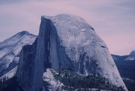 Clouds Rest (in back) and Half Dome from Glacier Point - Yosemite National Park - 01 Jun 1968