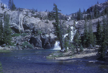 White Cascade and stream near Glen Aulin - Yosemite National Park - 19 Aug 1962