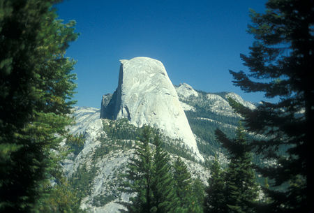 Half Dome from trail near Glacier Point, Yosemite National Park - 18 Aug 1973
