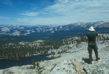 Half Dome, Mount Starr King, Clark Peak, Buena Vista Lake from Buena Vista Peak, Gordon Lee - Yosemite National Park - Aug 1973