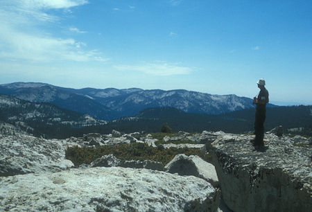 Southeast toward Royal Arch Lake from Buena Vista Peak, Gordon Lee - Yosemite National Park - Aug 1973
