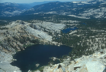 Three Chain Lakes from Gale Peak - Yosemite National Park - Aug 1973