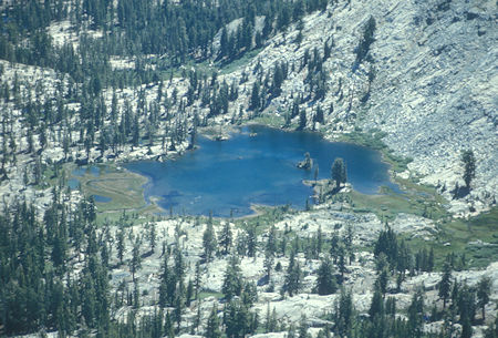 Shirley Lake from Gale Peak - Yosemite National Park - Aug 1973