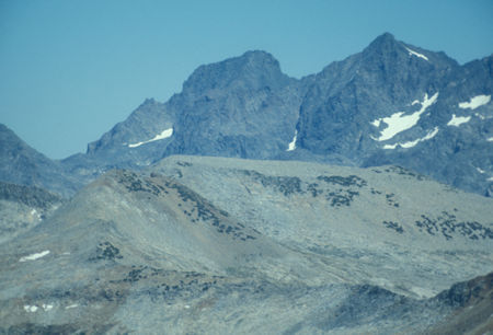 Banner Peak, Mt. Ritter from Merced Peak - Yosemite National Park - Aug 1973