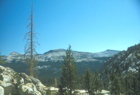 Isberg Peak from trail to Isberg Pass area - Yosemite National Park - Aug 1973