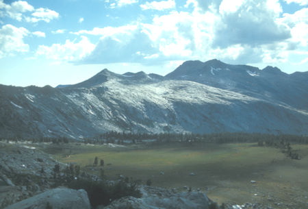 Triple Divide Peak from Isberg Pass - Yosemite National Park - Aug 1973