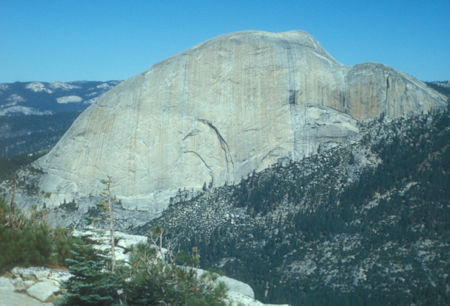Half Dome from south viewpoint near Starr King Meadow camp - Yosemite National Park - 01 Sep 1973