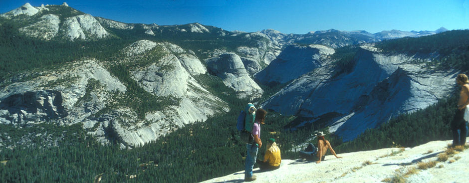 Merced Canyon from viewpoint near camp - Yosemite National Park - Sep 1973