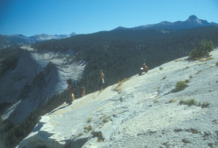 Mount Clark and Merced Canyon from viewpoint near camp - Yosemite National Park - Sep 1973