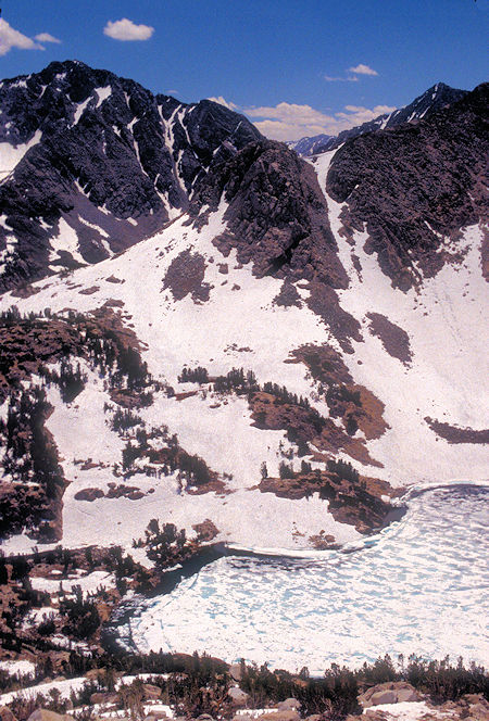 Ruby Lake and Peak from Mono Pass Trail - 1995