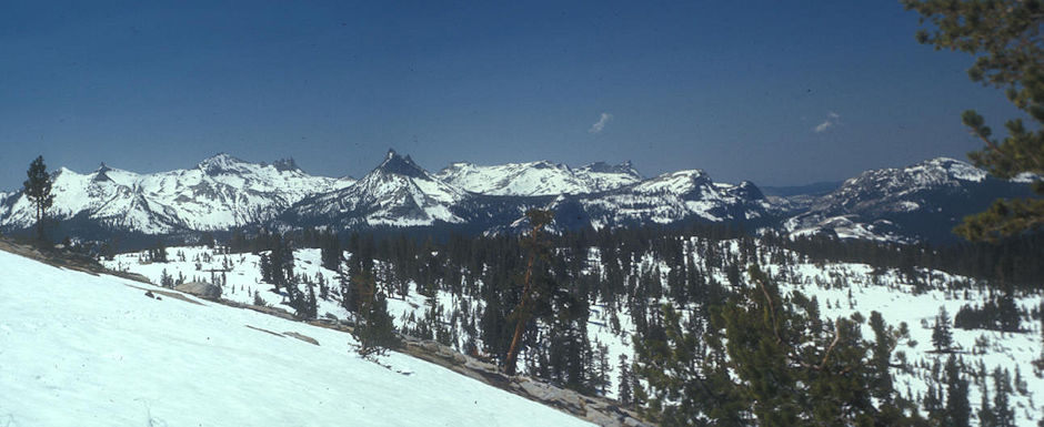 Cathedral Range from the way to Young Lakes - Yosemite National Park 27 May 1972