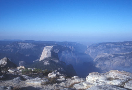 Morning light on Half Dome and Yosemite Valley from Clouds Rest - Yosemite National Park - Sep 1975