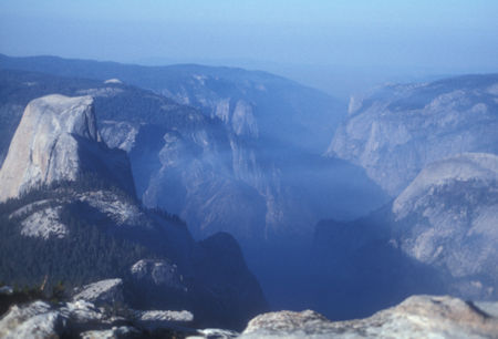 Morning light on Half Dome and Yosemite Valley from Clouds Rest - Yosemite National Park - Sep 1975