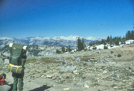 Ten Lakes Pass - Mount Conness on skyline - Yosemite National Park - 04 Jul 1973