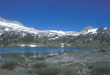 Looking at the crest over Greenstone Lake - Hoover Wilderness - Jul 1978