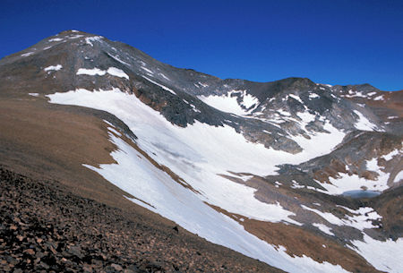 Koip Peak (at the left) and its glacier from near Koip Peak Pass