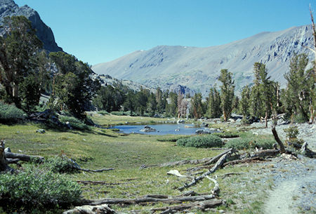Small tarn along the trail north of Gem Pass