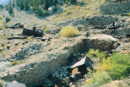 Mill site at Lundy Mine - Hoover Wilderness 1980