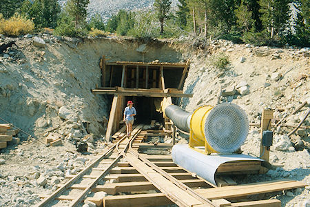 New work going on at Lundy Mine - Hoover Wilderness 1980