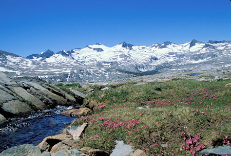 Kuna Creek with Mt. Lyell and Mt. Maclure on the skyline