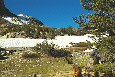 Near Virginia Pass in upper Glines Canyon - Hoover Wilderness 1989
