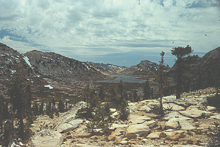 Rock Island Lake from saddle - Yosemite National Park Wilderness 1990