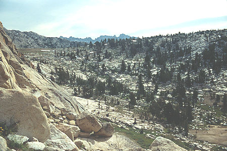 Upper Crazy Mule Gulch, Sawtooth Range over saddle to Slide Canyon - Yosemite National Park Wilderness 1990