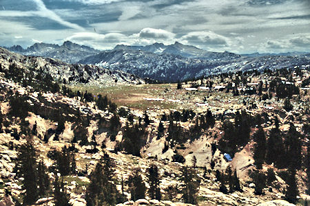 Saddle to Slide Canyon, Sawtooth Ridge from Suicide Ridge - Yosemite National Park Wilderness 1990