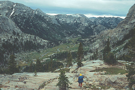 Gil Beilke descending into Slide Canyon - Yosemite National Park 1990