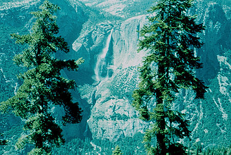 Yosemite Falls from below Sentinel Dome - Yosemite National Park Jul 1957
