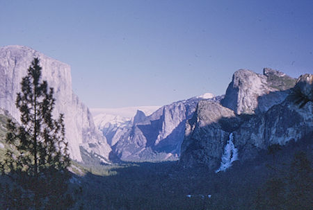 Yosemite Valley, Bridalveil Falls from Wawona Tunnel - Yosemite National Park 03 Jan 1970