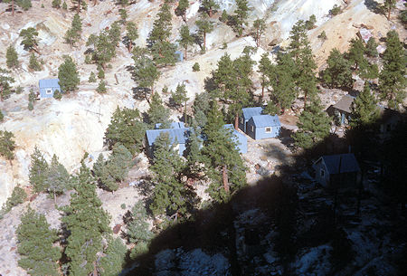 Black Eagle Camp from trail to upper mine - Jeffrey/Champion Sparkplug Mine