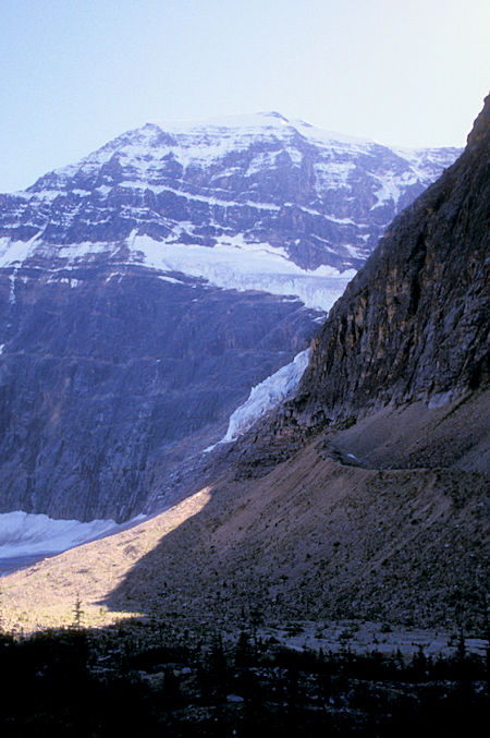 Mt. Edith Cavell and edge of Angel Glacier, Jasper National Park, Canada