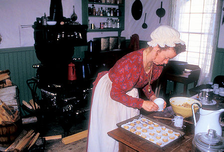 Cooking in Wendle House, Barkerville National Historic Park, British Columbia
