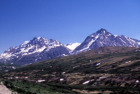 The Three Guardsmen Mountain (right), Chilkat Pass area, near Alaska/Canada border, British Columbia