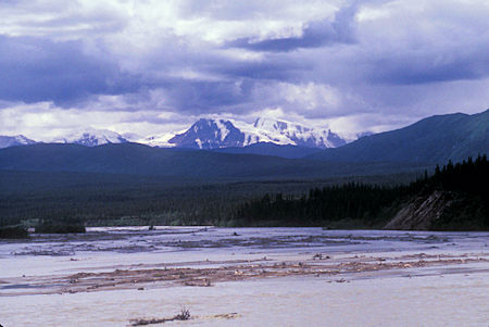 View over Donjer River from bridge, Kluane National Park, Yukon Territory