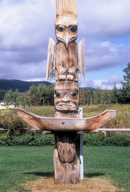 Totem Pole at Kispiox Village, British Columbia